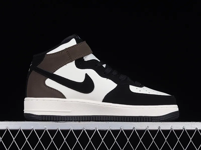 All categories Nk Air Force 1 Air Force series Nk Air Force 1 Mid Air Force mid-top Nk Air Force 1'07 Mid mocha black stitching Air Force One mid-top sports and leisure sneakers GH5696-023